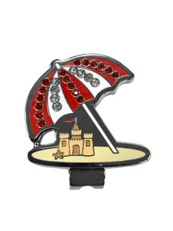 Ahead Crystal Hat Clip - Beach Umbrella