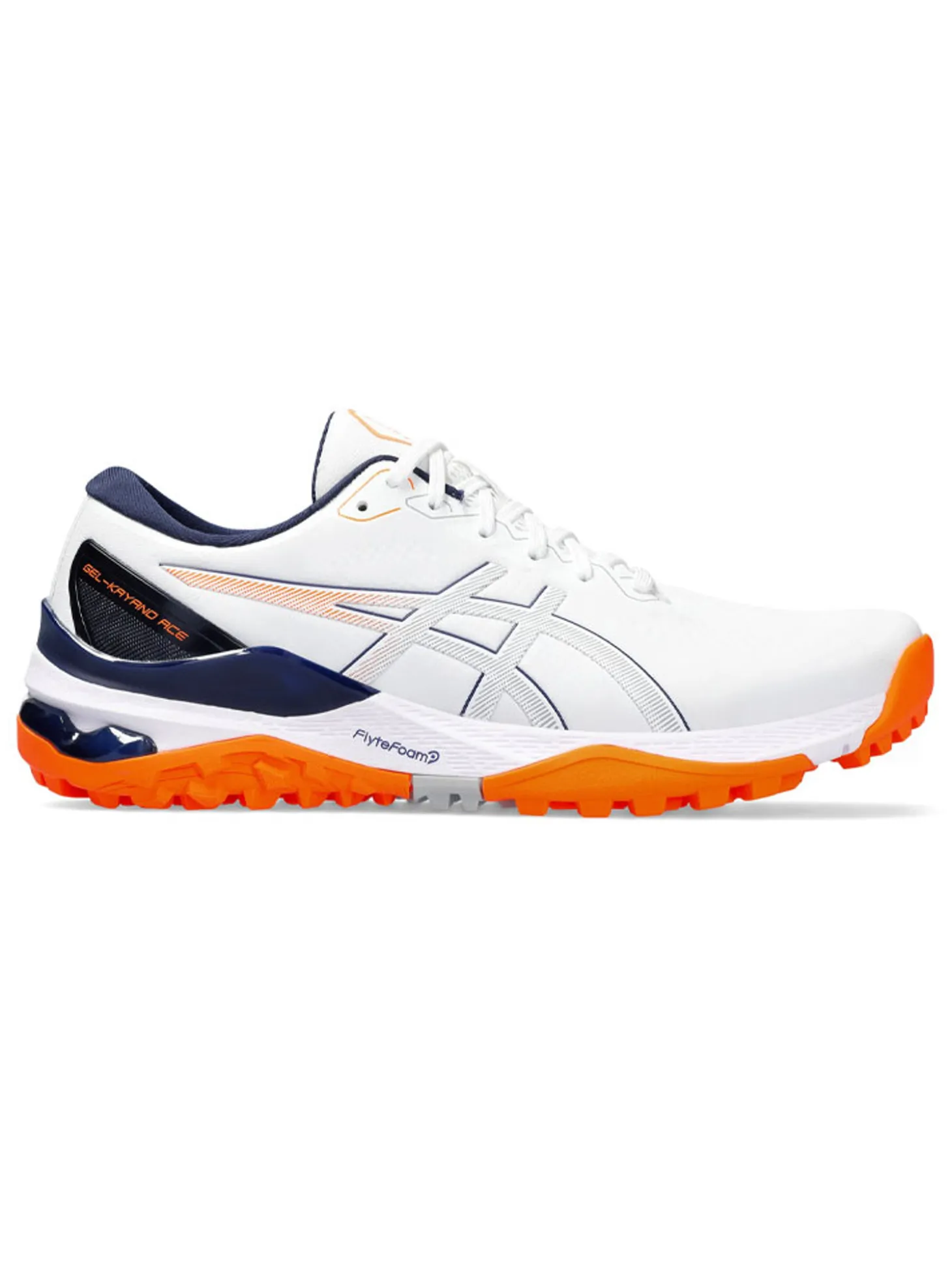 Asics Gel Kayano Ace 2 Golf Shoes - White/Orange