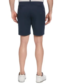 Ben Hogan Active Waistband Flat Front 9-Inch Golf Short - Black Iris