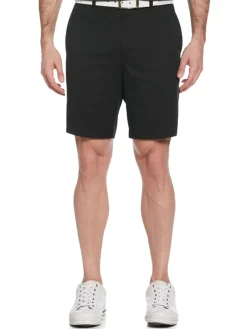 Ben Hogan Active Waistband Flat Front 9-Inch Golf Short - Caviar