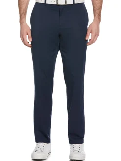 Ben Hogan Active Waistband Flat Front Golf Pant - Black Iris