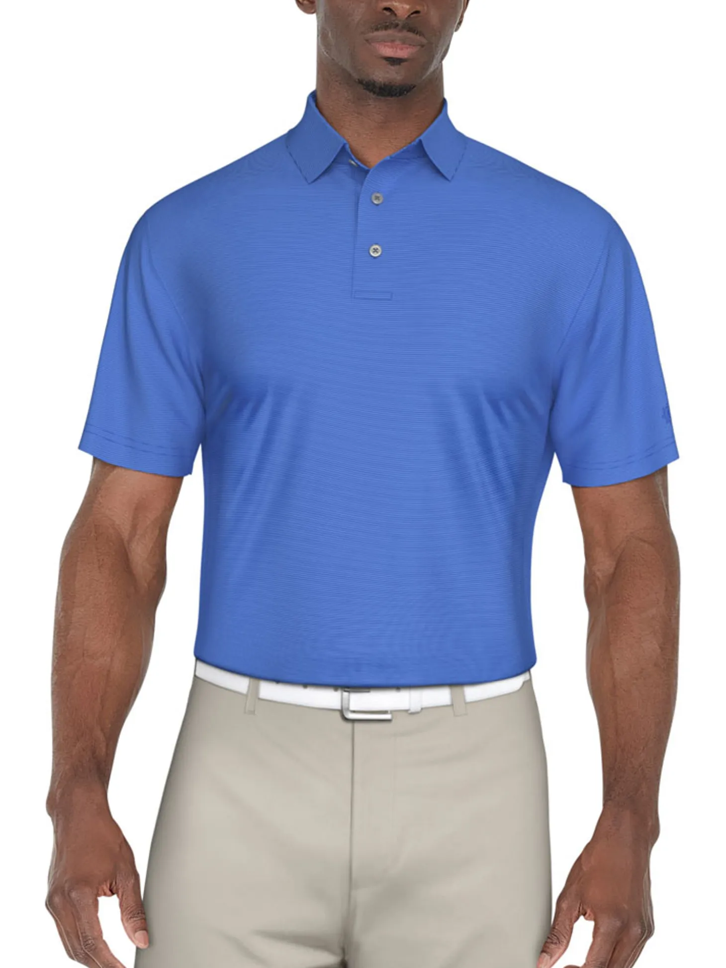 Ben Hogan Fine Line Stripe Polo Shirt - Palace Blue