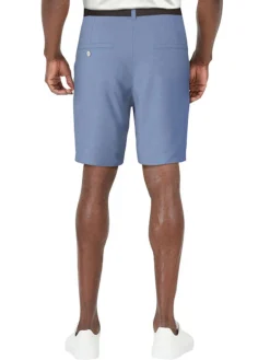 Ben Hogan Performance Flat Front 8-Inch Golf Short - Silver Lake Blue Heather