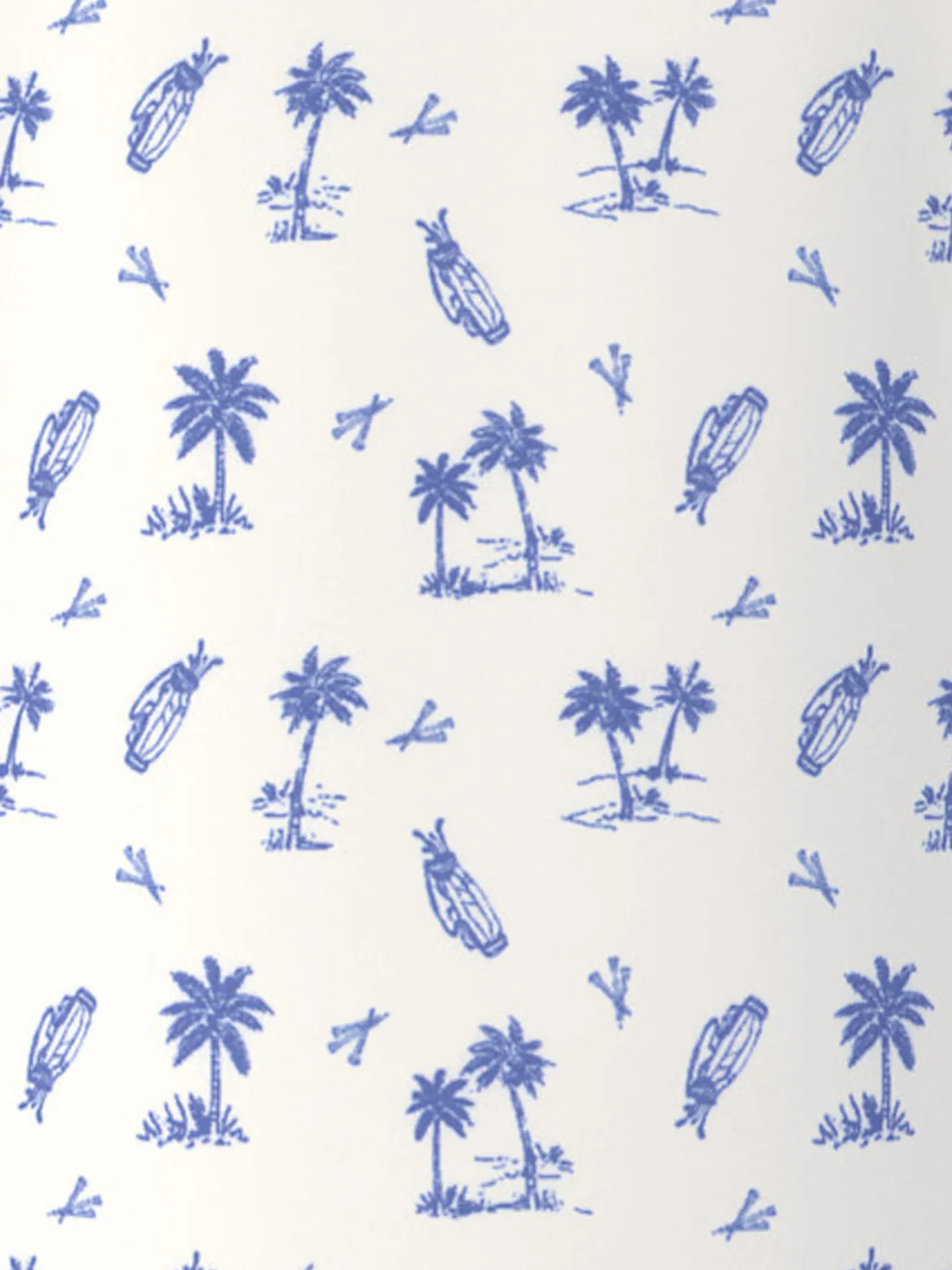 Ben Hogan Tropical Golf Print Polo Shirt - Bright White