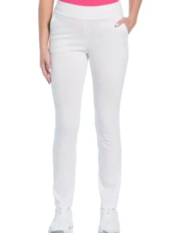 Ben Hogan Women's Pull-On Stretch Pant - Bright White