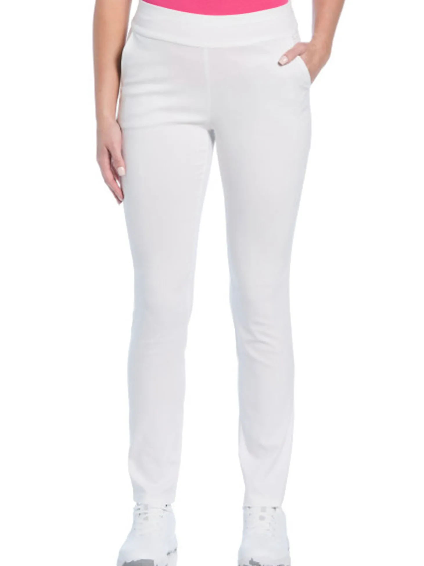 Ben Hogan Women's Pull-On Stretch Pant - Bright White