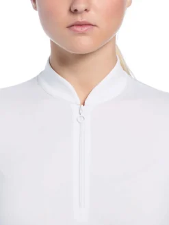 Ben Hogan Women's Solid Sun Protection Long Sleeve Top - Bright White