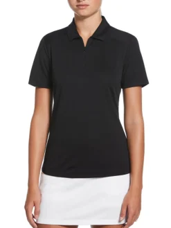Ben Hogan Women's Solid Ventilation Polo - Caviar