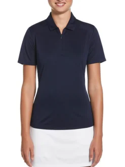 Ben Hogan Women's Solid Ventilation Polo - Peacoat