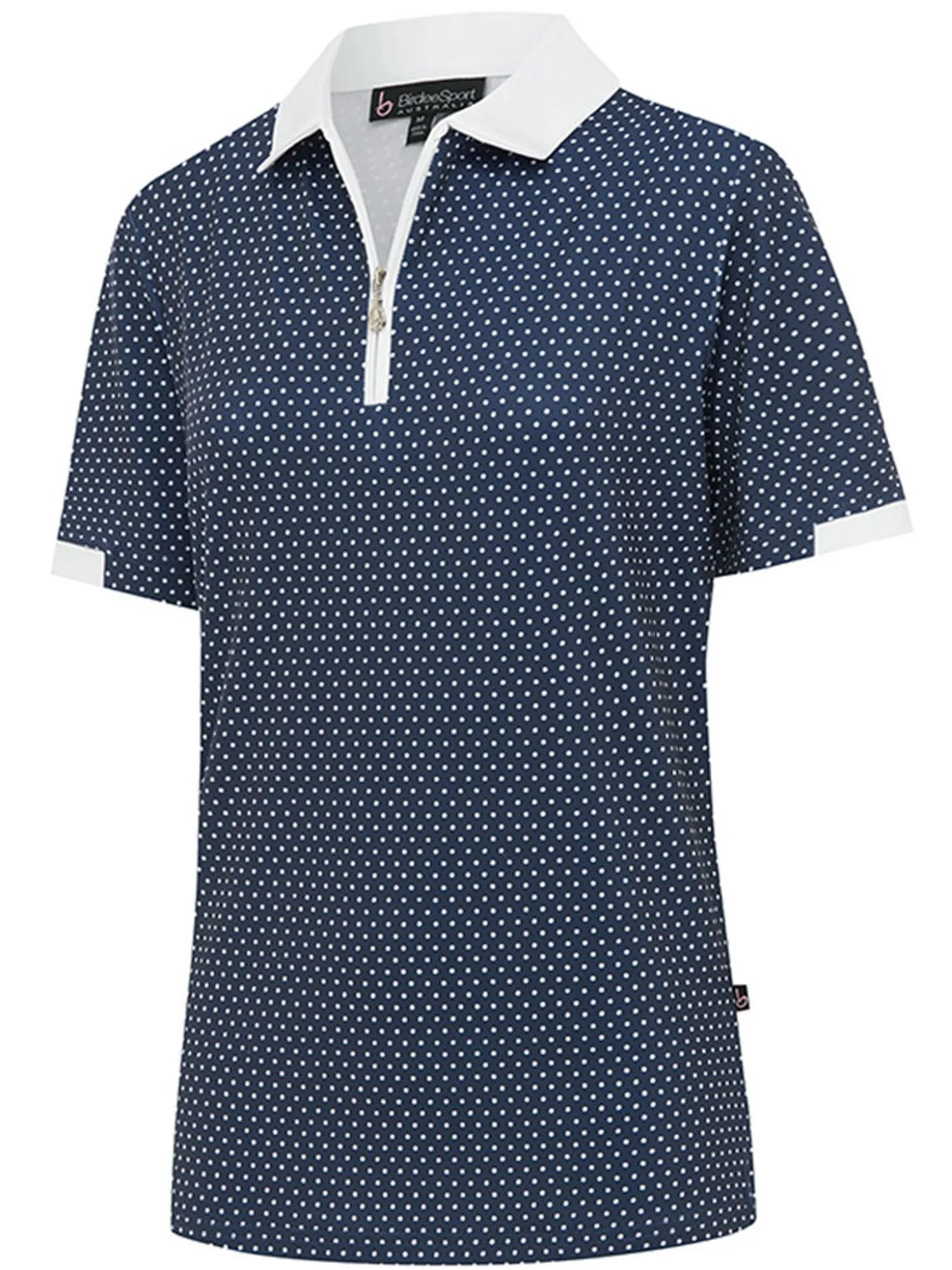 Birdee Sport Women's Cosmic Ambrose Short Sleeve Top - White/Navy