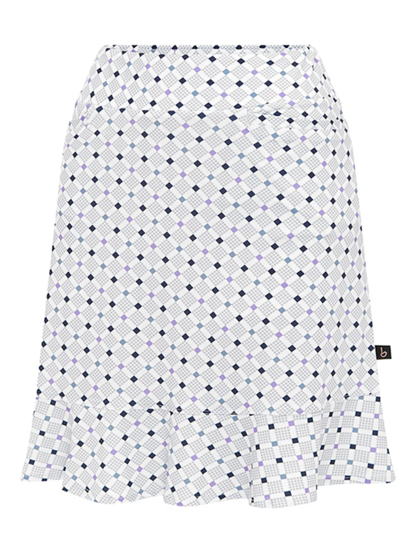 Birdee Sport Women's Pyramid Wave 18" Skort - White/Lilac