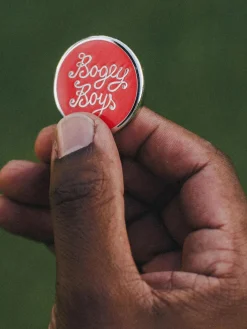 Bogey Boys Check Ball Marker - Tangerine