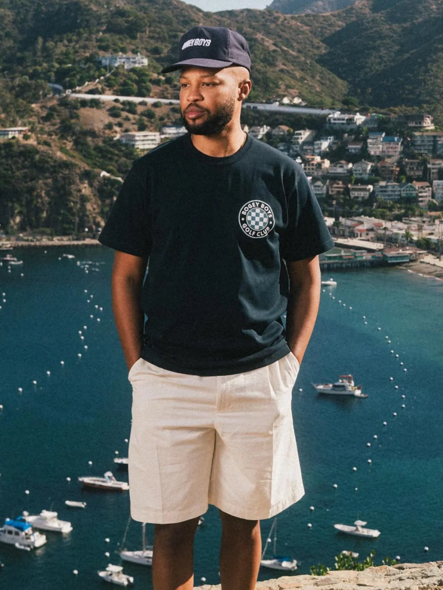 Bogey Boys Check T-Shirt - Midnight