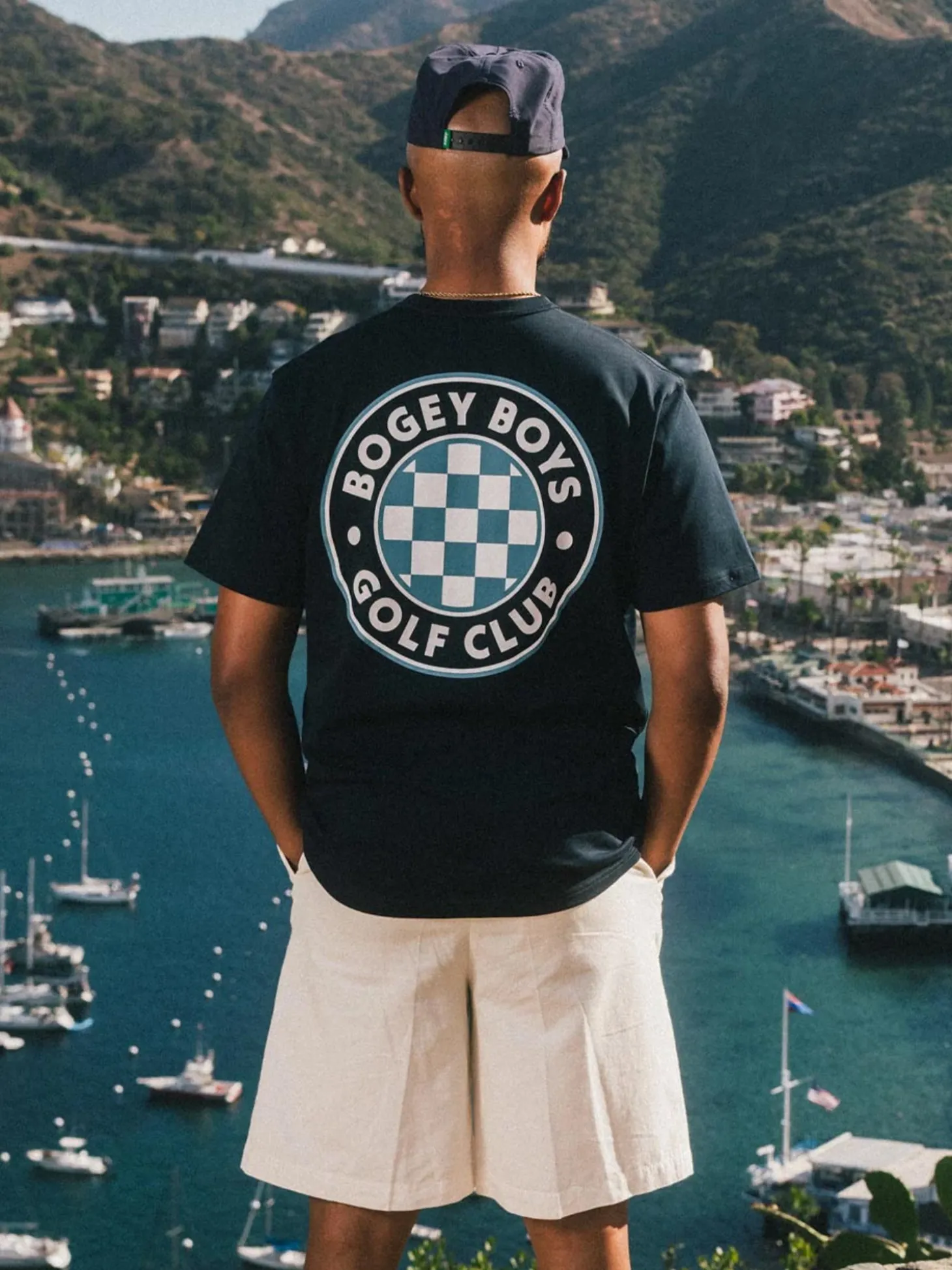 Bogey Boys Check T-Shirt - Midnight