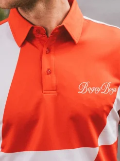 Bogey Boys Slanted Athletic Polo - Tangerine