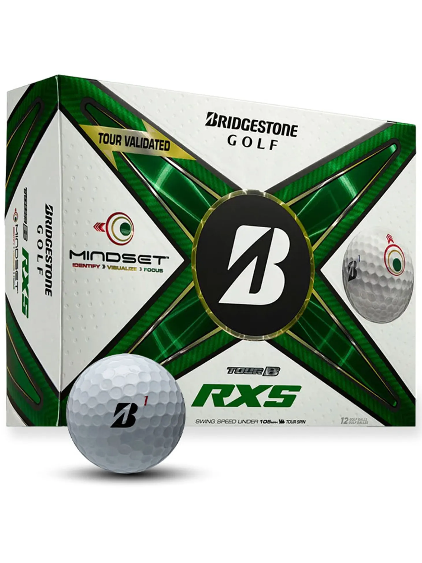 Bridgestone TOUR B RXS MindSet Golf Balls