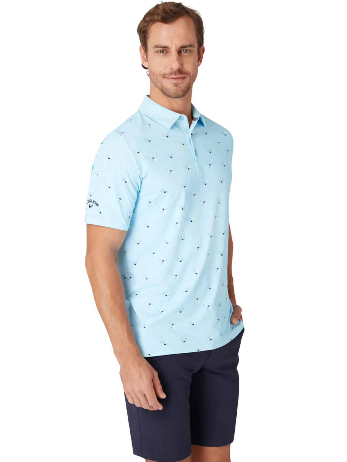Callaway All Over Birdie Polo - Arctic Paradise