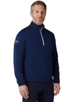 Callaway Hex Fleece 1/4 Zip Pullover - Peacoat