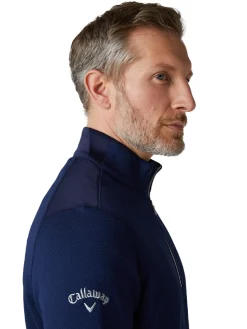 Callaway Hex Fleece 1/4 Zip Pullover - Peacoat