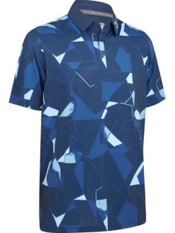 Callaway Kick Flip Print Polo - Peacoat