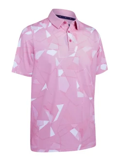 Callaway Kick Flip Print Polo - Strawberry Pink