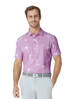 Callaway Kick Flip Print Polo - Strawberry Pink