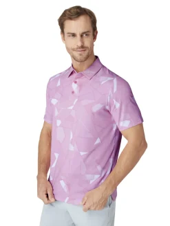 Callaway Kick Flip Print Polo - Strawberry Pink