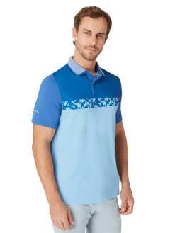 Callaway Oxford Block Polo - Galaxy Blue
