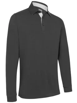 Callaway SwingTech Long Sleeve Performance Polo - Caviar