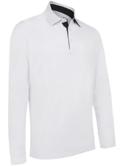 Callaway SwingTech Long Sleeve Performance Polo - Bright White