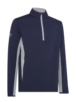 Callaway Textured 1/4-Zip Pullover - Peacoat