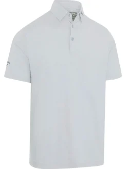 Callaway Ventilated Classic Jacquard Golf Polo - Grey Dawn