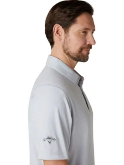 Callaway Ventilated Classic Jacquard Golf Polo - Grey Dawn