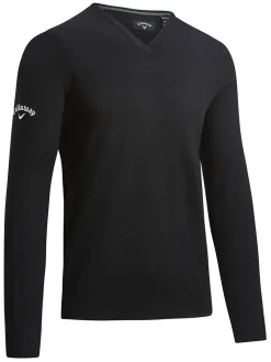 Callaway V-Neck Merino Sweater - Black Onyx
