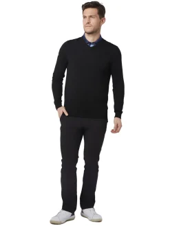 Callaway V-Neck Merino Sweater - Black Onyx