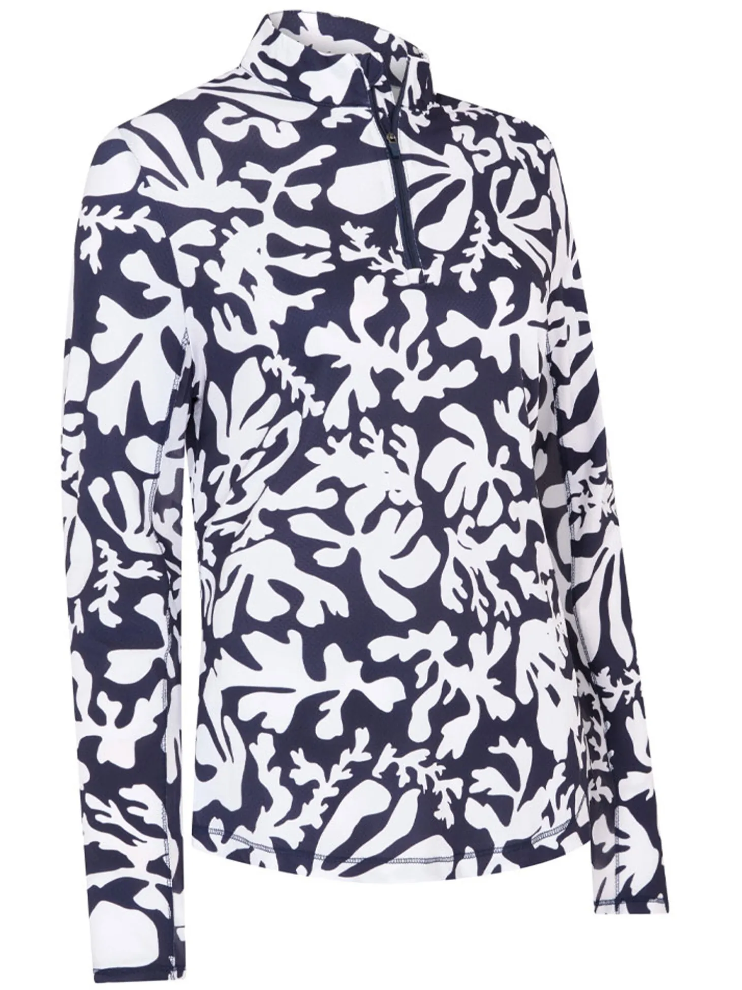 Callaway Women's Abstract Floral Sun Protection Top - Peacoat