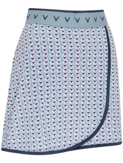 Callaway Women's Chev Geo 17-Inch Wrap Skort - Flint Stone
