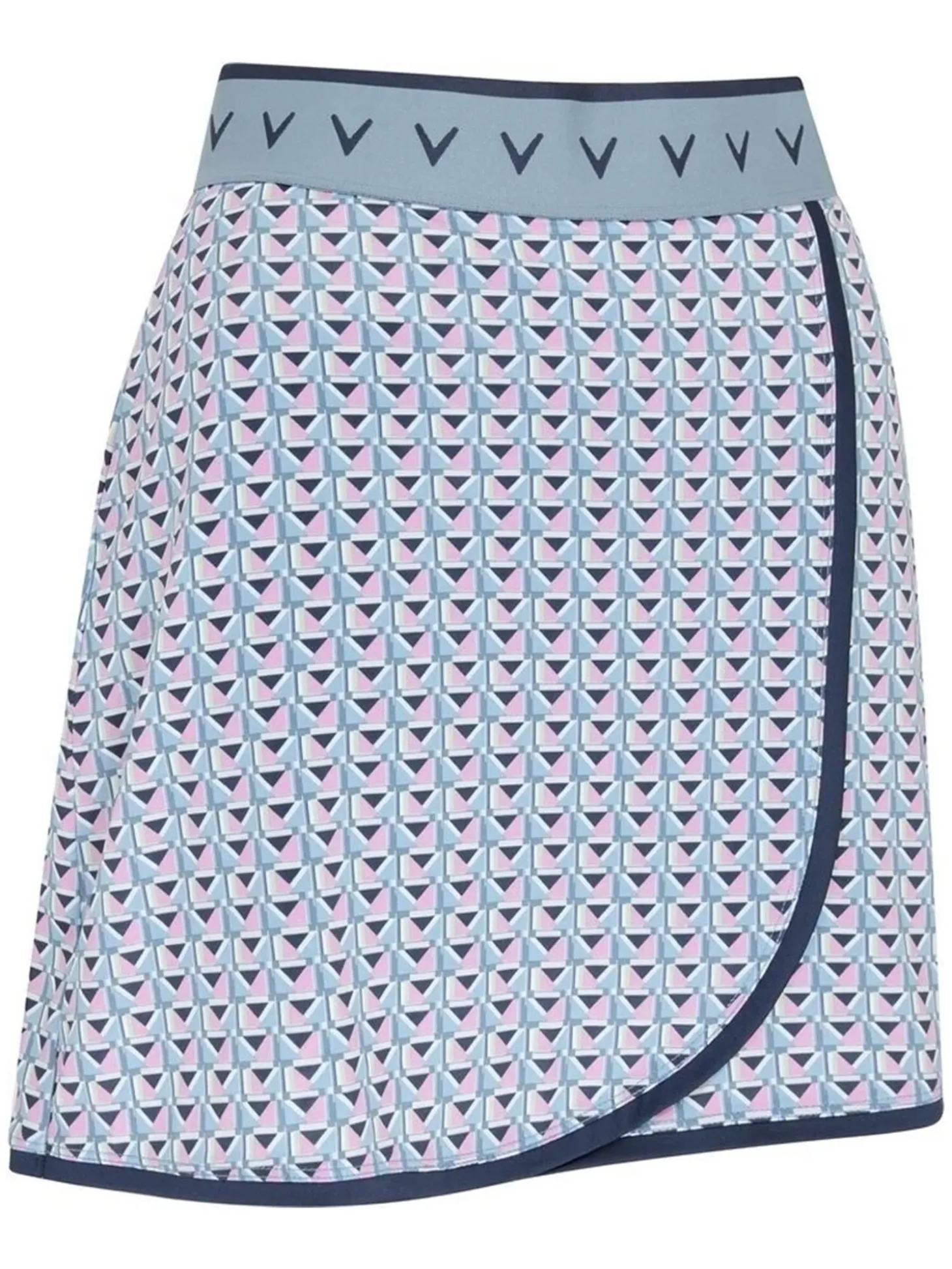Callaway Women's Chev Geo 17-Inch Wrap Skort - Flint Stone