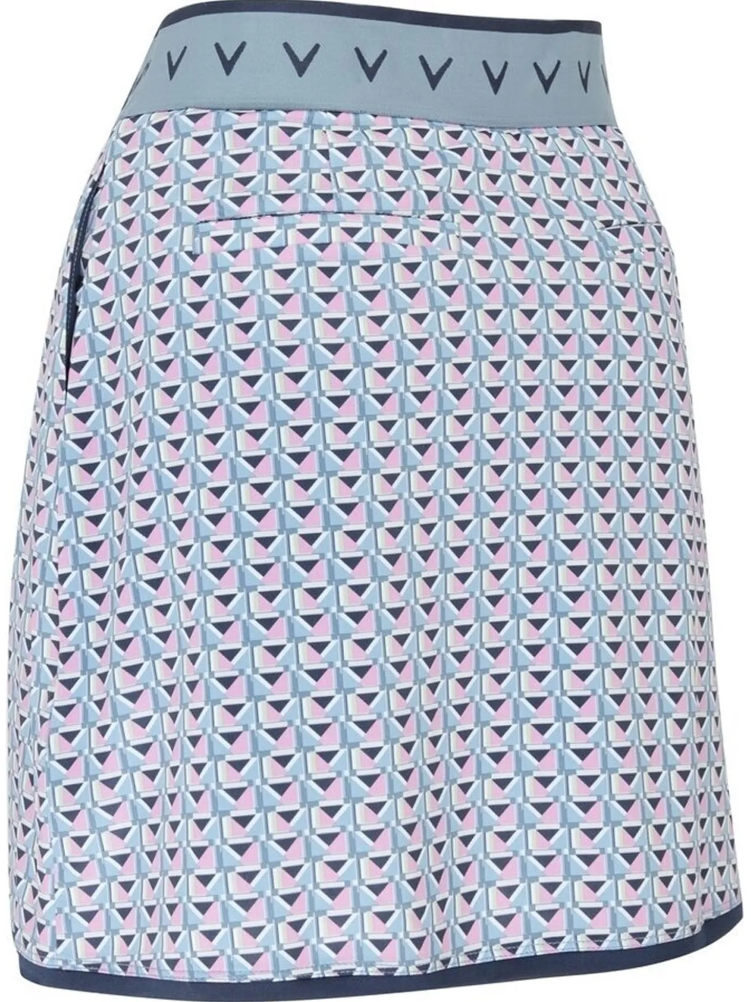 Callaway Women's Chev Geo 17-Inch Wrap Skort - Flint Stone