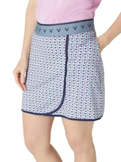 Callaway Women's Chev Geo 17-Inch Wrap Skort - Flint Stone