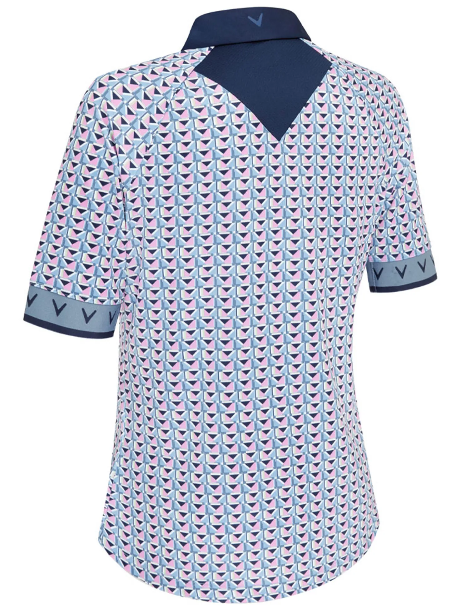 Callaway Women's Chev Geo Half Sleeve Polo - Flint Stone