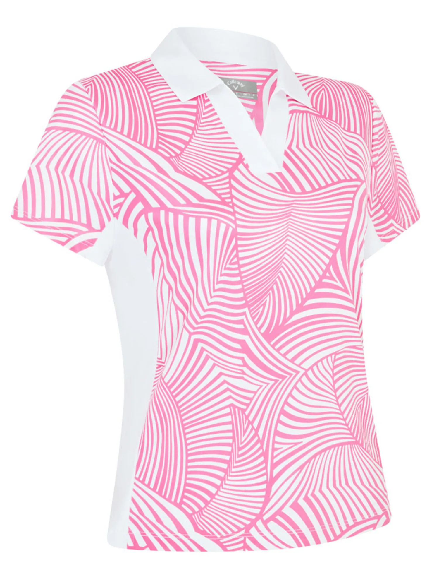 Callaway Women's Stencil Floral Polo - Cheeky Pink