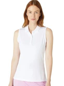 Callaway Women's Tournament Sleeveless Polo - Bright White