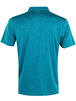 Calvin Klein Abstract Watercolour Printed Polo Shirt - Sea Green