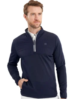 Calvin Klein Atlantic Hybrid Half Zip - Navy