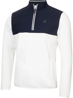 Calvin Klein Atlantic Hybrid Half Zip - White/Navy