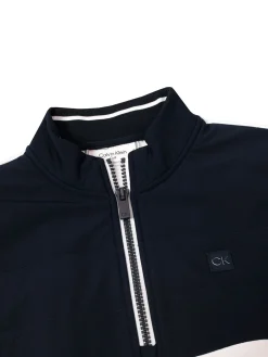 Calvin Klein Atlantic Hybrid Half Zip - White/Navy