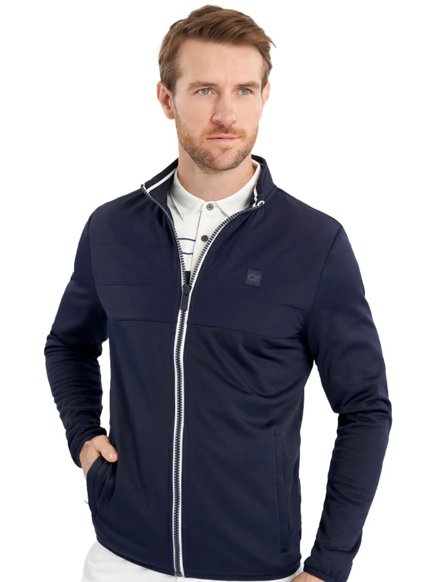 Calvin Klein Atlantic Hybrid Full Zip - Navy