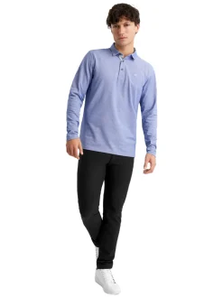 Calvin Klein Bayard Long Sleeve Polo - French Blue