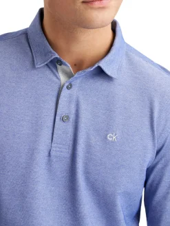 Calvin Klein Bayard Long Sleeve Polo - French Blue